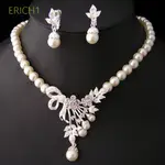 ELEGANT JEWELRY SETS HANDMADE CRYSTAL NECKLACES PEARL WOMEN
