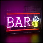 Hanging Art Neon Signs Bar Neon Sign Beer LED Neon Light For Wall Decor Lamp For Man Cave Store Club Bistro Party Sign Illuminated 42cmx25cm