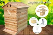 7x Auto Bee Hive Honey Boxes Comb Hive Frames Timber Beekeeping Beehive House AU