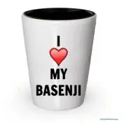 I love my Basenji Shot Glass - Basenji Lover gifts