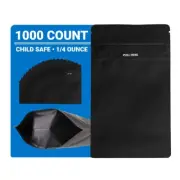 Loud Lock Grip N Pull Mylar Bags - 1,000 1/4 oz Child Resistant Black Resealable