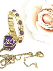 Easter Egg Necklace Mothers day gift Faberge egg Pendant SET 24k GOLD HM Fabergé