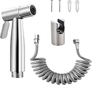 Aulivra Handheld Bidet Sprayer for Toilet, Stainless Steel Bidet Douche Shower Sprayer Kit with Wall Bracket Flexible Hose Spray Bidet Attachment for Personal Hygiene, Pet, Toilet or Bathroom Cleaning