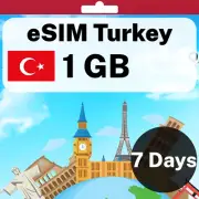 eSIM Turkey - 1 GB - 7 Days - Travel eSIM | QR code activation