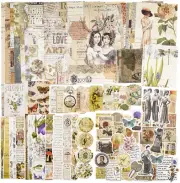 100 Pieces Vintage Ephemera Pack Junk Journal Kit Scrapbook Supplies Decoupage