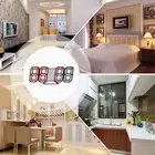 Modern 3D Digital Clock Date and Temperature Display Sleek Interior Decoration