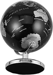 Globe Home Desk Decor Office Desk Ornament Desk Ornaments Home Decor Vintage Decor Decorative Desk Ornament Desktop Ornament Office Desk Decor Sphere Stand Office Decor Black Metal