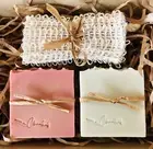 2 Natural Soap/Rosewood Geranium Beet-Unscented Rosemary/+Soap Bag/Vegan Soap.