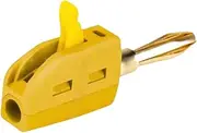 Perfeclan 4mm Banana Plug Mini Stackable Banana Plug Practical 250V/32A for Speaker Wire Wall Plates and Receive Part, Yellow