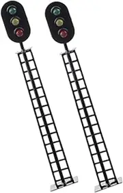 UPKOCH Realistic Simulation Traffic Lamp 2pcs Mini Signal Light Train Signal Light DIY Scene