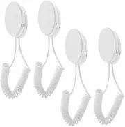 ELAYARD 4pcs Retractable Phone with Steel Spring Coil Wire Sturdy Theft Lanyard for Mobile Phone Display Stand Remote Control Safety Elegant Versatile Design