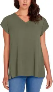 Buffalo David Bitton Womens Sofie V-Neck Top Large