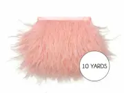 10 Yards - Pink Blush Ostrich Fringe Trim Wholesale Feather (Bulk) Costume Dress