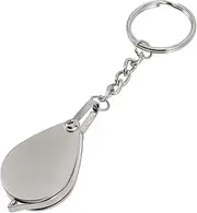 Portable Magnifier Pendant Foldable Keychain Accessory for Reading Cosplay and Crafting Creative Glass Design with Lens for Seniors and Detail Inspection