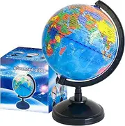 6'' Geographic World Globe for Kids - Educational With Stand, Decorative Rotating Map, Political for Classroom Geography Teaching and Kids Room Decor