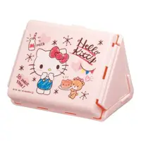 在飛比找PChome24h購物優惠-Hello Kitty 折疊式三角飯糰收納盒 (粉鬆餅)
