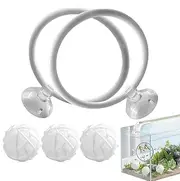 Betta Fish Exercise Ring - Betta Fish Tank Feeding Ring - with Suction Cup and 3 Aquarium Filter Balls Betta Turtles Exercise Toys for Small Tank