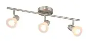 Track Light, 3 Light Kitchen Ceiling Light with Glass, Modern Fixed Rail