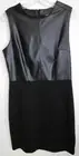KENNETH COLE NEW YORK VEGAN FAUX LEATHER AND DOUBLE-KNIT DRESS Size 10 - NWT