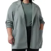 NWT Athleta Eastbound Blazer Minimalist Gray Sage Green Jacket Women’s Size 18