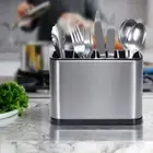 Stainless Steel Kitchen Utensil Holder Cooking Tool Tray Shelf Box