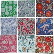 10 Pc Mix Lot Hand Block Print Napkin 100 Percent Cotton Napkin Hand Block Print