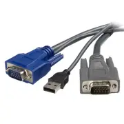 StarTech SVUSBVGA6 1.8m Ultra-Thin USB VGA 2-in-1 KVM Cable