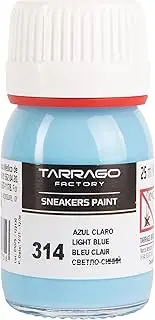 Tarrago Sneaker Leather Paint–Acrylic Customize Shoe Paint–For Sneakers, Boots, Bags, Purses–Matte,Flexible, Perfect Coverage–Light Blue #314 – 0.8 Fl.Oz.