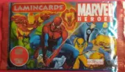 Marvel Heroes Lamincards (2008), 6 envelopes, with 5 lamindcars, unopened