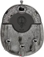 Blane Dress Sporran 3 Tassels Studded Celtic Arch Scottish Clan Crest