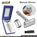 CLASSIC MEN MANUAL SHAVER STAINLESS STEEL SAFETY RAZOR SHAVE