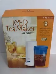 NEW Mr. Coffee Iced Tea Maker with Pitcher 2 Quarts Model TM1 Blue New Open Box