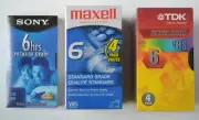 NEW Sealed VHS T-120 Blank Maxell, TDK and Sony Tapes for VCR