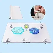 LET'S RESIN Leveling Table for Resin, 16''x 12'' Acrylic Adjustable Resin with Silicone Mat, No Installation Required Self Board Molds, Waves, Epoxy, Candle Mold, (ELR00227)