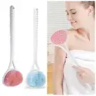 AU Back Scrubber Scrub Long Handle Shower Body Bath Brush Silicone Massage Brush