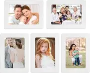 FYY Picture Frame 8x10, 5 Pack Magnetic Photo Frames for Refrigerator, Magnetic Picture Frames suitable for Fridge, Dishwasher, Locker and Office Cabinet, Horizontally or Vertically White