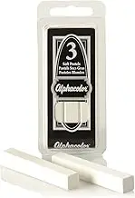 Quartet Alphacolor Round Soft Pastels, White, 3 Pastels per Pack (105W)