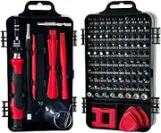 pernyee 115-in-1 Precision Screwdriver Kit, CR-V Steel Multifunctional Repair Tool Set for Phone, PC, Watch, Electronics, Toys, and Small Appliances with Magnetic Extensions & Pry Tools (Red)