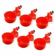 6 PCS Automatic Water Cups Poultry Drinker Waterer Chicken Duck Quail Drinking