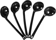 NAMOARLY 5pcs Japanese Style Long Handle Soup Spoons Turtle Shell Texture for Hot Pot and Dining Creative Tableware for Home and Restaurant Use