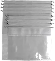 [I love D&M] 8 Pcs 2 Large Sizes Wide Transparent Dustproof Bag Cover Organizer WaterProof Drawstring Storage Pouch for Backpack, Handbag, Purse