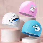 Children's Swimming Caps PU Waterproof High Elastic Ear Protection Pool Swimming