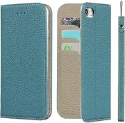 Cavor for iPhone 8 Plus Case,iPhone 7 Plus Case,[Litchi Leather] [RFID Blocking Card Holder] Flip Magnetic Wallet Case Cover with Kickstand Feature(5.5") -Light Blue