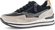 [Gabor] Women's Low-Top Trainers, Women's Low Shoes, Black Pebble Golden 39, 37.5 EU Weit
