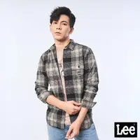 在飛比找momo購物網優惠-【Lee 官方旗艦】男裝 長袖襯衫 / 外搭式格紋 炭灰黑 