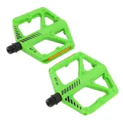 Bike Pedal Boron Steel Axle Nylon Fiber Toothed Nail Bike Flat Pedal (Green DS