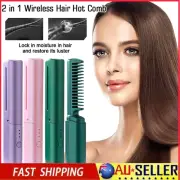 Mini Titanium Cordless Hair Straightener USB Rechargeable Styling Tool Portable