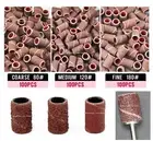 300pcs Nail Sanding Bands 80# 120# 180# for Electric Drill Machines Filing Bits