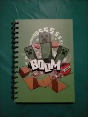 Minecraft Creeper Boom TNT Explode - Green A5 Notebook Journal Diary Stationery