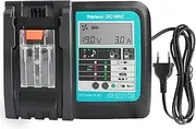Powarobor DC18RC 18V Fast Charger Compatible with Makita 14.4V-18V Replacement Battery with LCD Display BL1830B BL1850B BL1860B